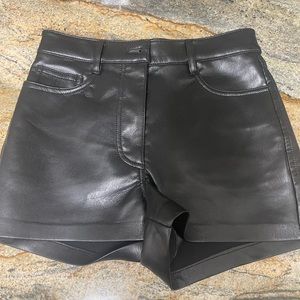 Leather shorts